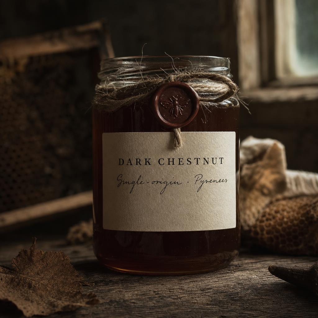 Dark Chestnut honey jar