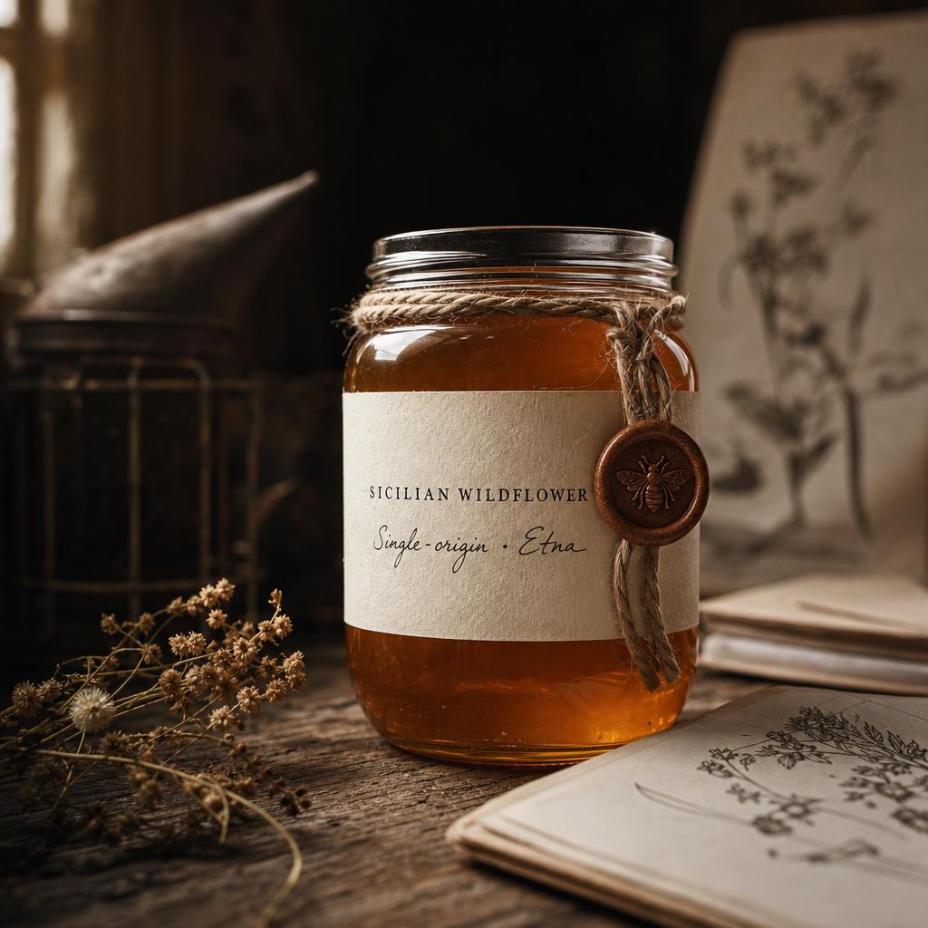 Sicilian Wildflower honey jar